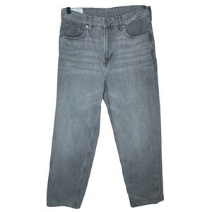 H&M Loose Ample Grey Wash Denim Jeans Mens Size 32/32 Relaxed Fit Grunge Baggy‎
